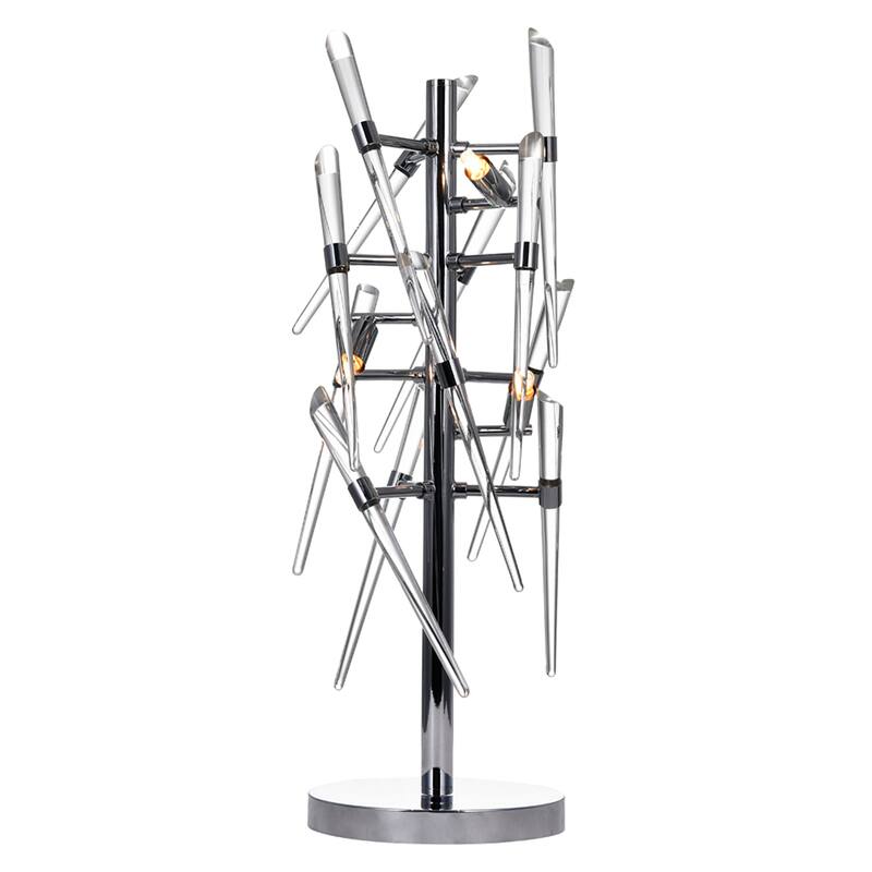 Icicle 3 Light Table Lamp With Chrome Finish - Chrome