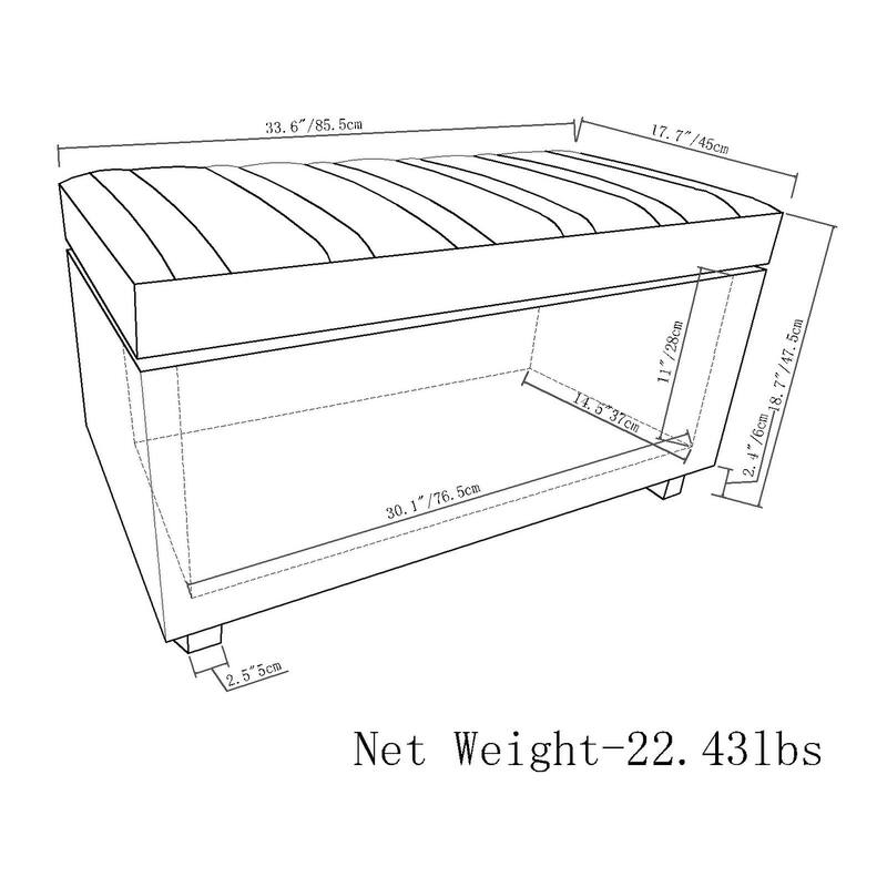 Modern Storage Ottoman Bench for Living Room