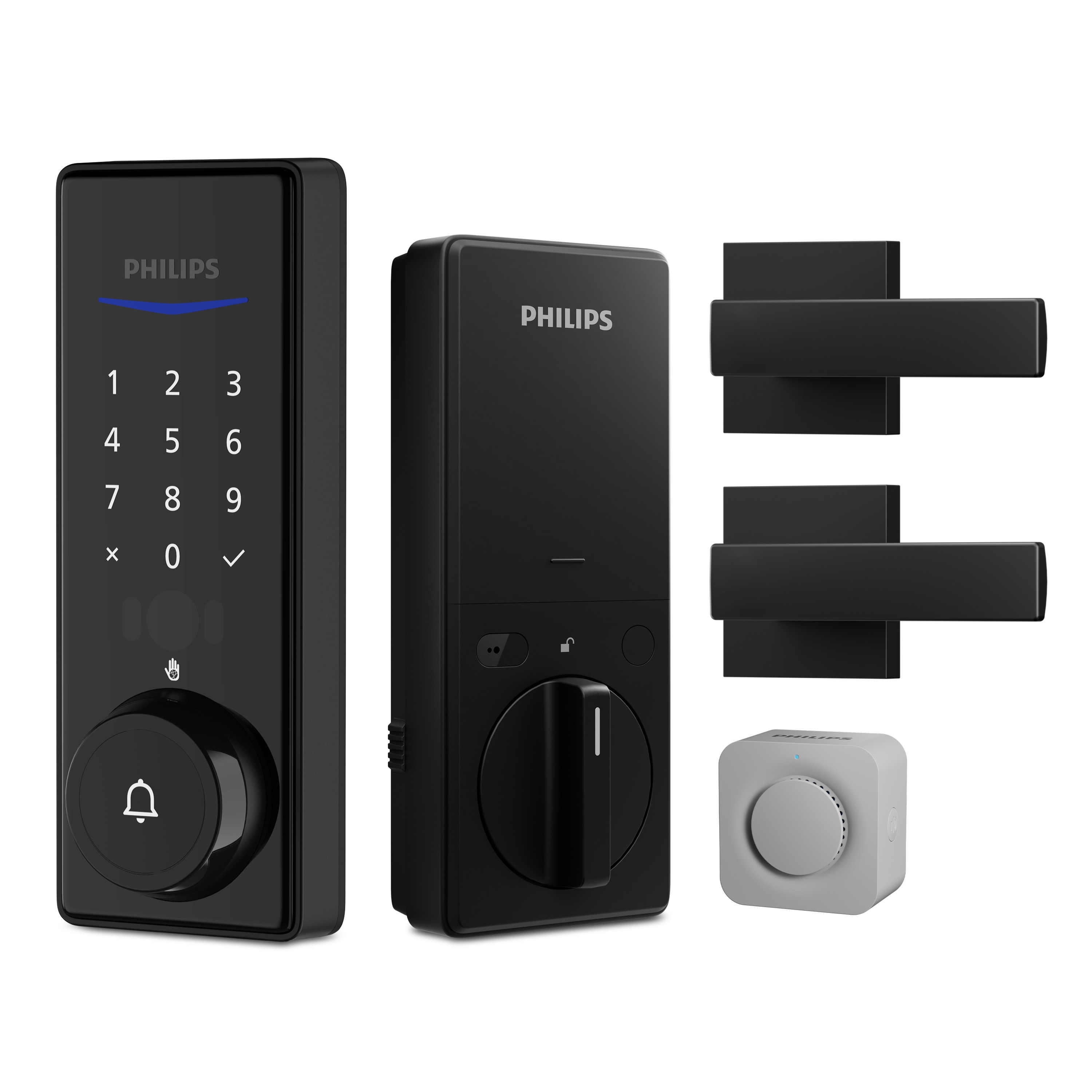 Philips Wi-Fi Smart Deadbolt with Palm Recognition & Lever Set