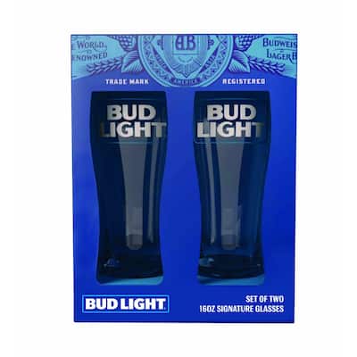 Bud Light Glassware New Signature 2 Pack - Clear|Clear
