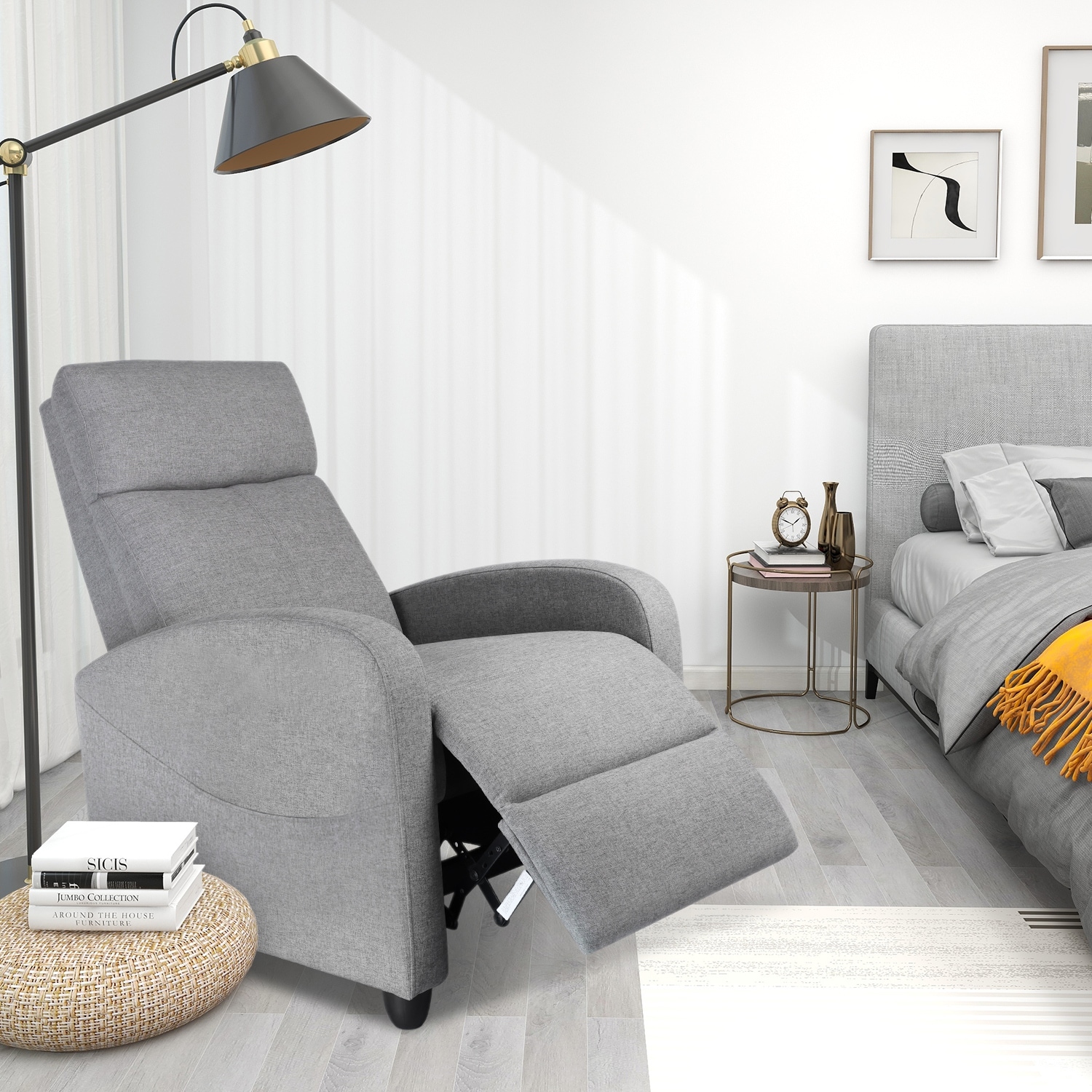 Reclining chair with lumbar support deals