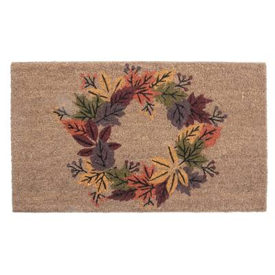 Coir Door Mat (Autumn Wreath)