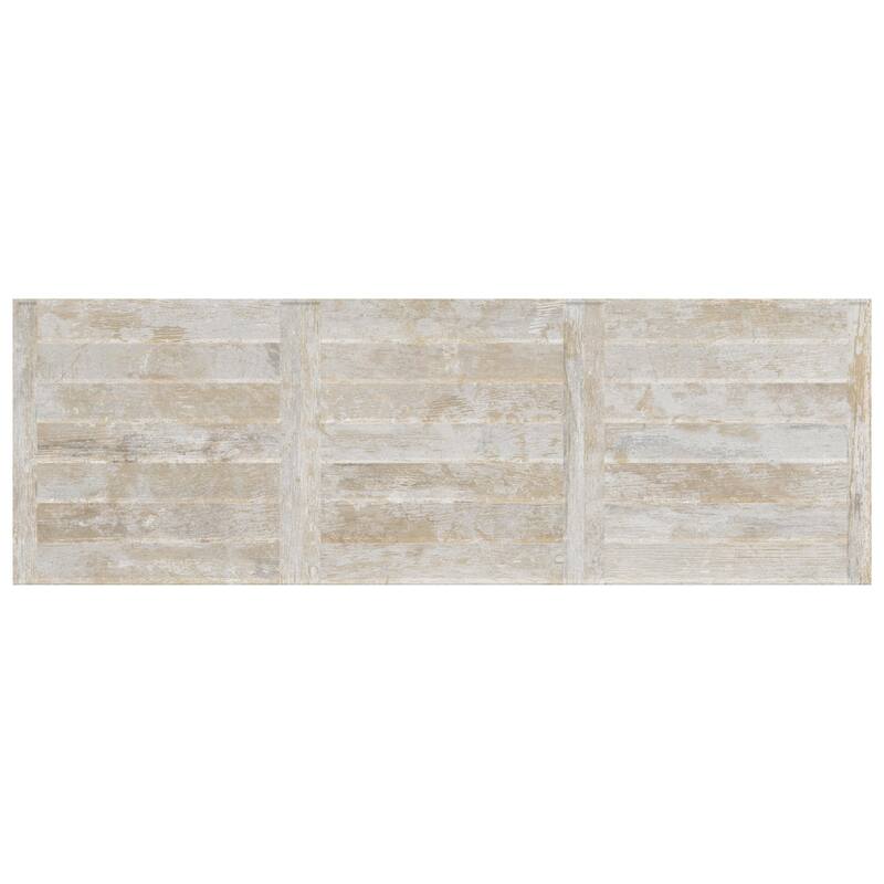 Merola Tile Habanera Decor Beige 11-7/8" x 35-1/2" Fluted Ceramic Wall Tile