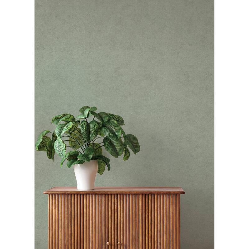 A-Street Prints Cullen Sage Faux Linen Wallpaper
