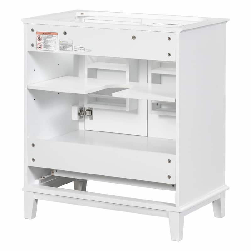 30" Bathroom Vanity Base Cabinet with Doors and Drawer