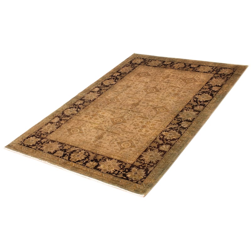 ECARPETGALLERY Hand-knotted Vibrance Khaki, Olive Wool Rug - 5'11 x 8'8