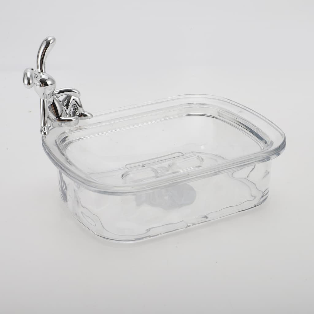 Waterproof Rabbit Pattern Soap Holder for Bathroom 5.51"x4.13"x1.65" 1 Pc