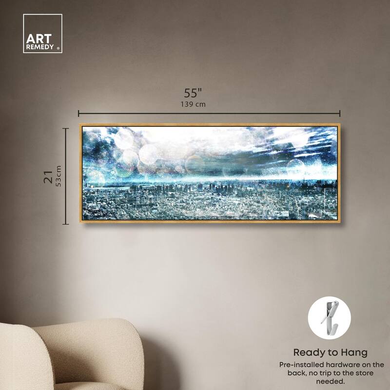 Tokyo Skyline City Panoramic Canvas by Art Remedy