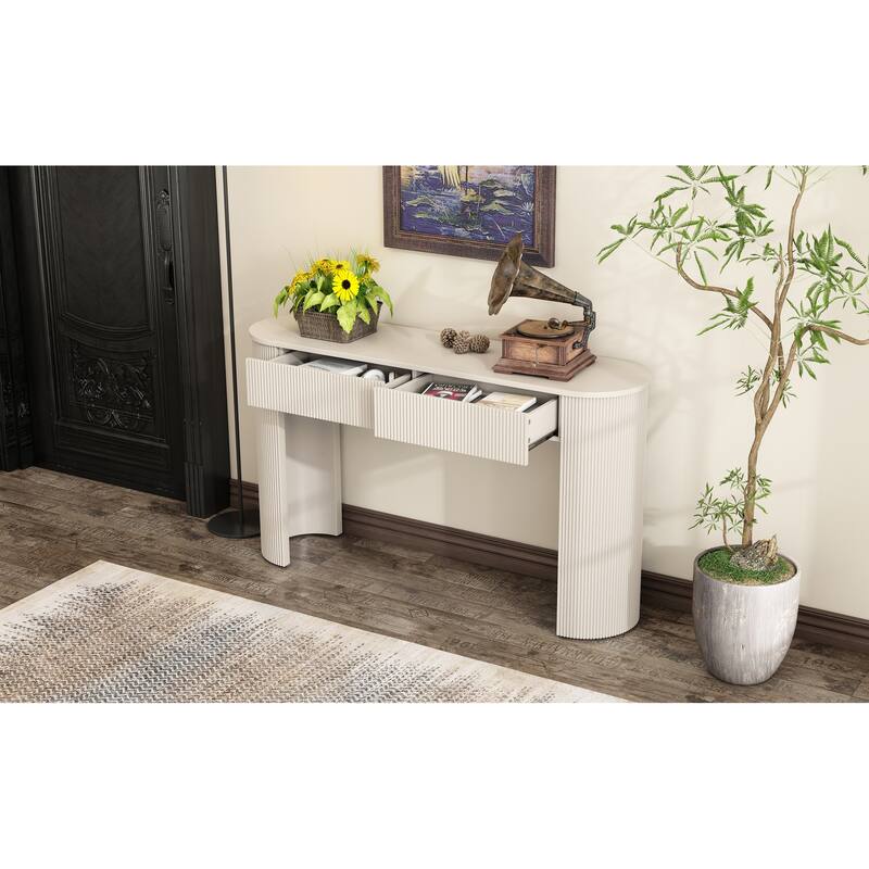 Console Table with sturdy legs and 2 Drawers