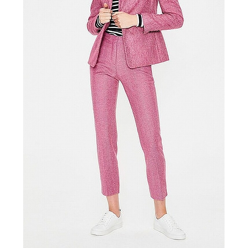 Shop Boden Pink Women S Size 4 British Tweed Trousers Dress Pants