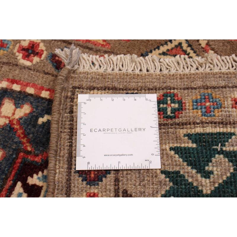 ECARPETGALLERY Hand-knotted Uzbek Ghazni Brown Wool Rug - 2'7 x 9'10