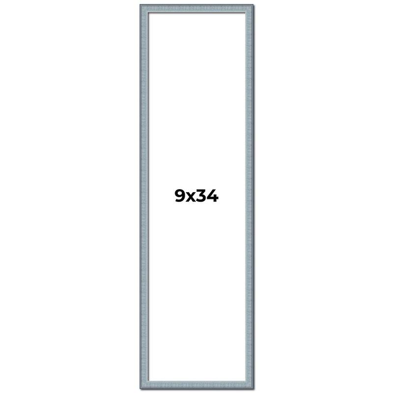 9x34 Frame Rustic Sky Blue Solid Wood Picture Frame | 0.75 Inch