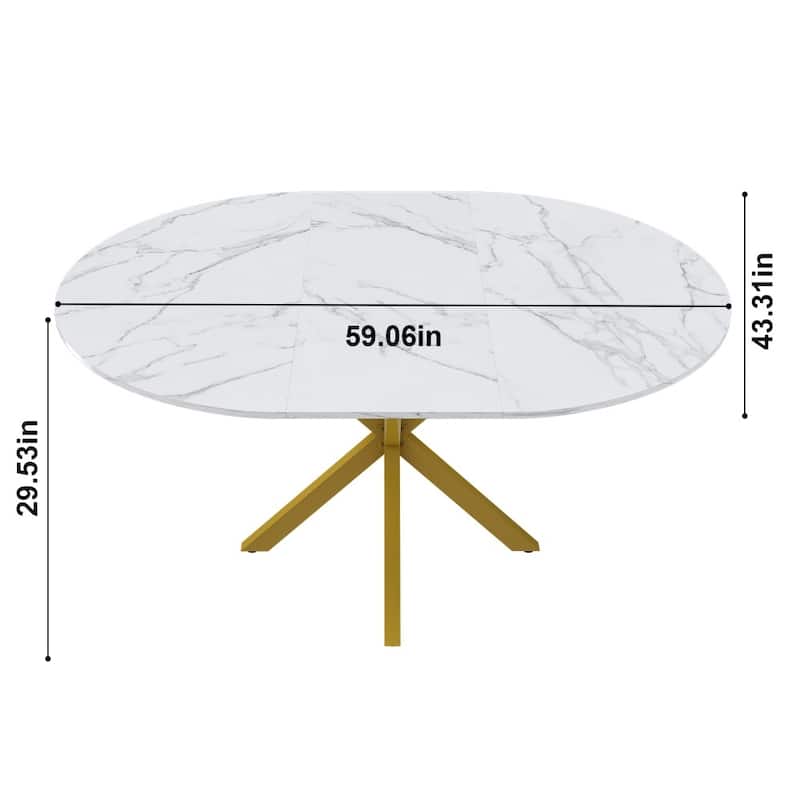 Modern Retractable Solid Wood Round Dining Table with Carbon Steel Base