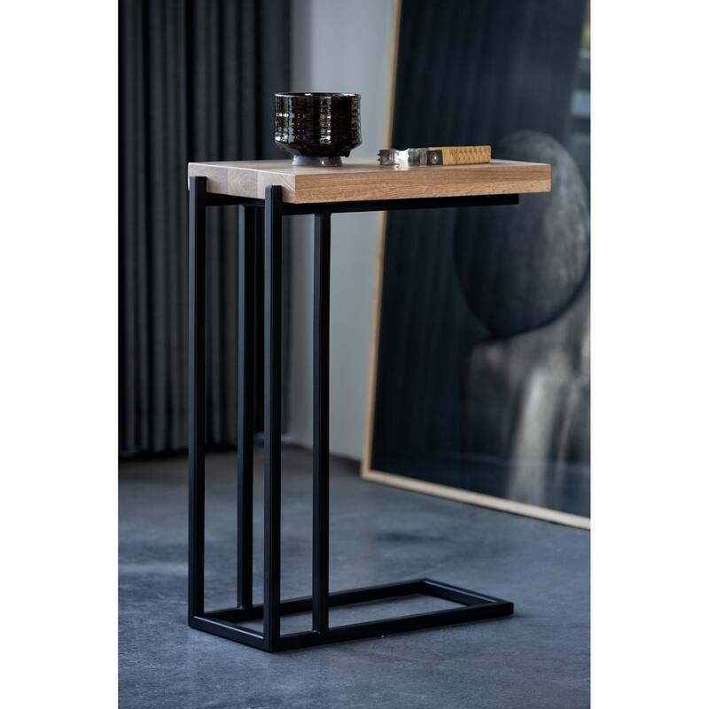NADAAL STUDIOS Tacoma, Accent Table Camel Bone Veneer and Resin Multicolored Design
