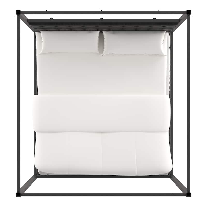 Solivita King-size Black Nickel Frame Canopy Bed by INSPIRE Q Bold