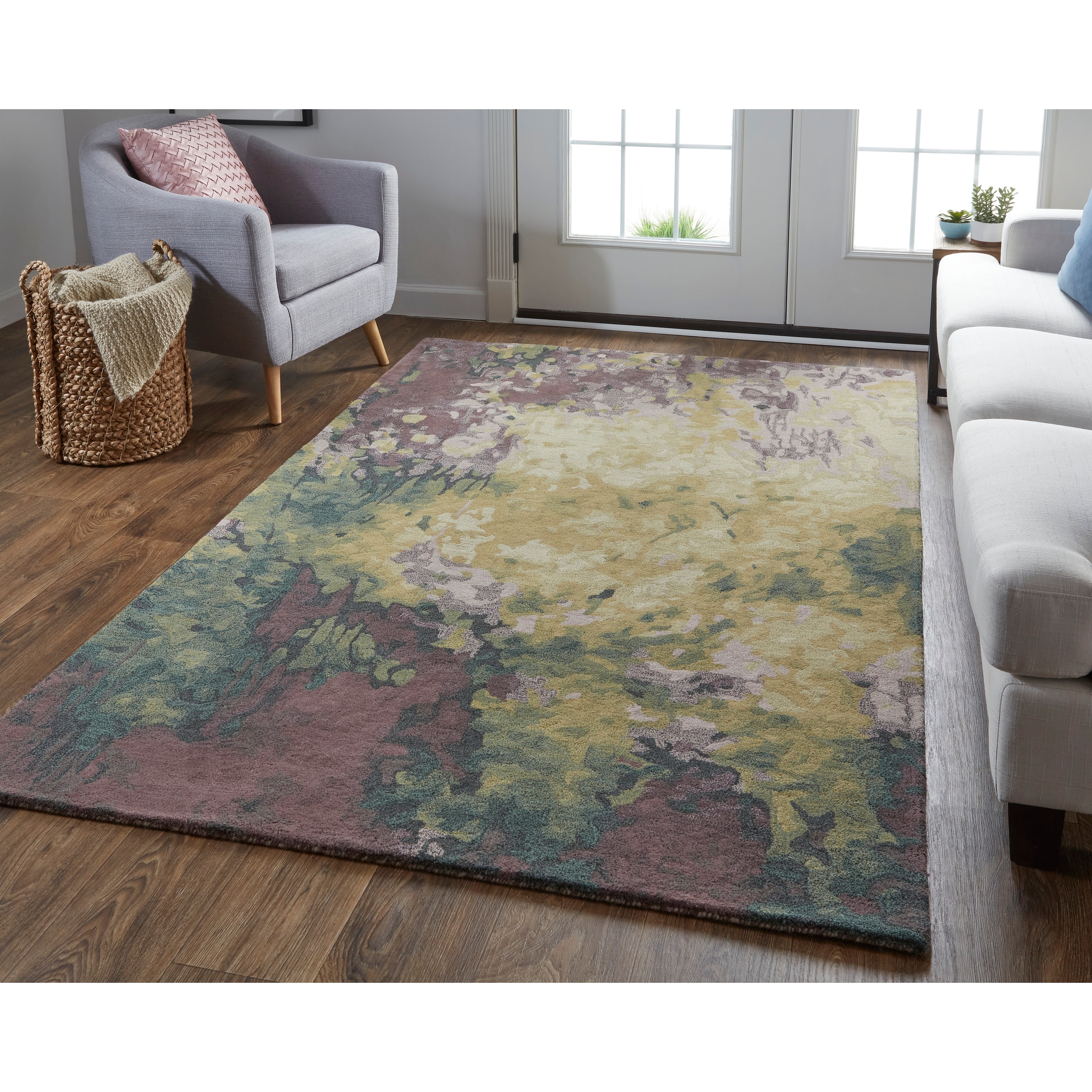 Grand Bazaar Nakita Hand Tufted Abstract Transitional Area Rug