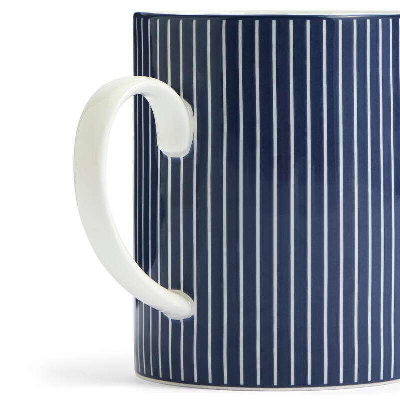 Wedgwood Gio Blue Mug 11.5floz, Pinstripe Blue