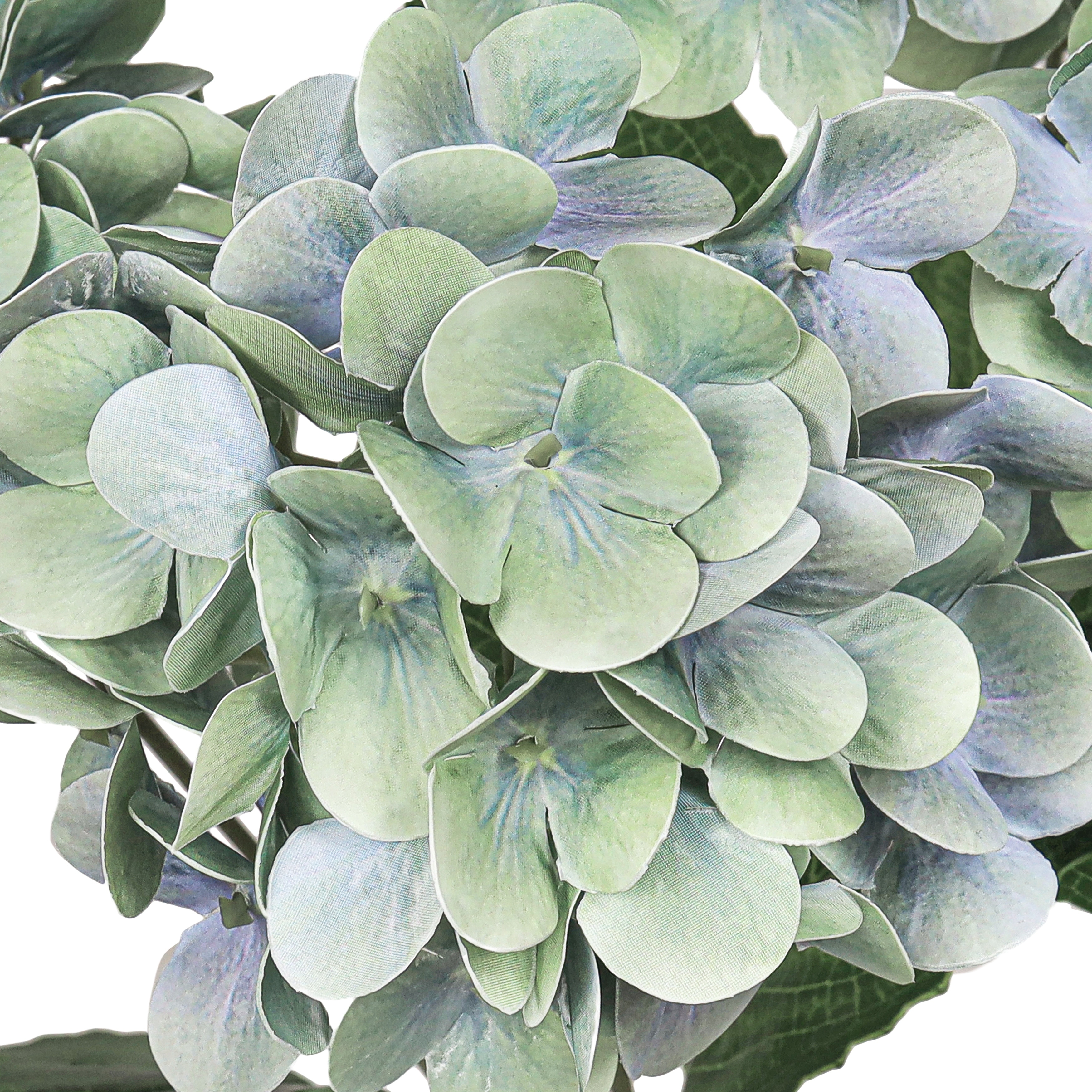 Set of 2 Natural Touch Mint Blue Artificial Hydrangea Flower Stem