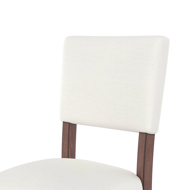 Mid Century Modern Bar Stools Set of 4 Counter Stools with Solid Wood Legs
