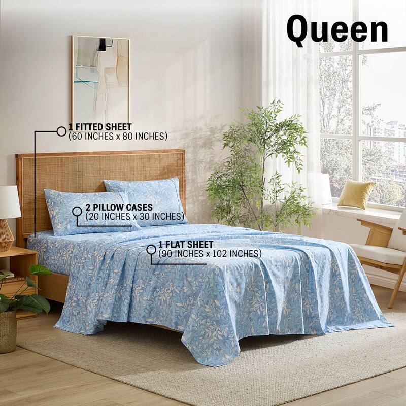 HLC.ME Floral Printed Ultra Soft Bed Sheets Set