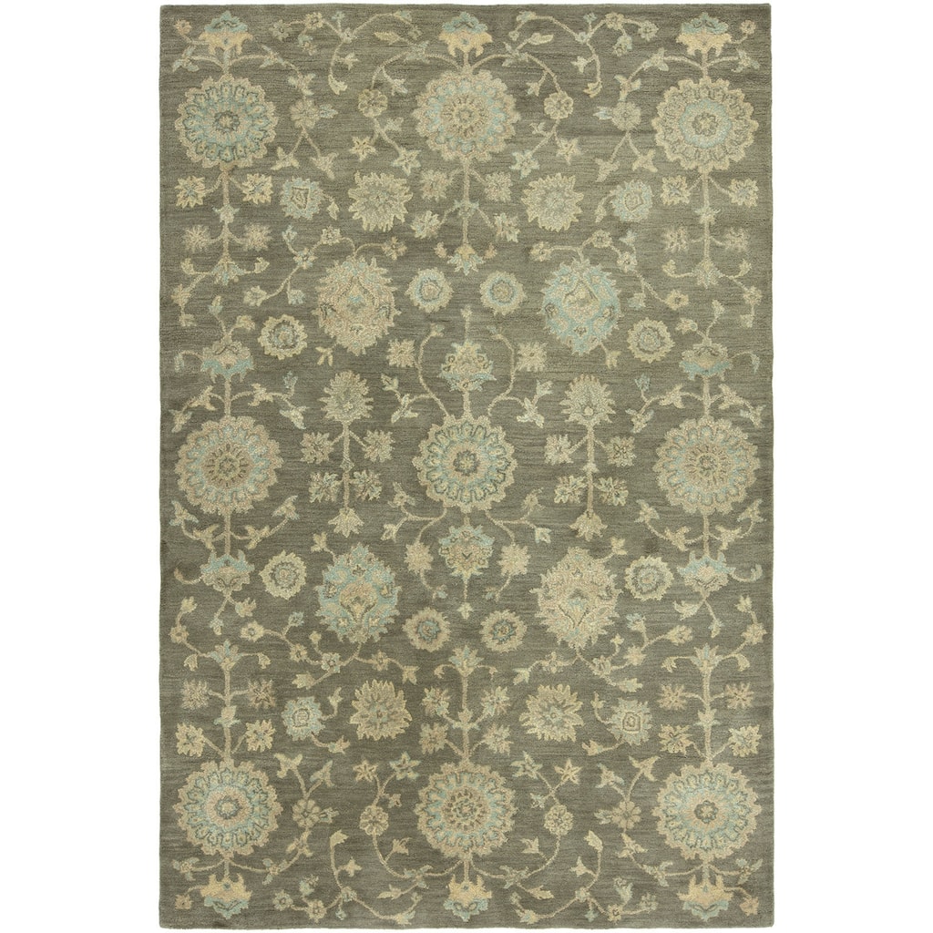 Seville Brown Wool/Viscose Hand-tufted Area Rug