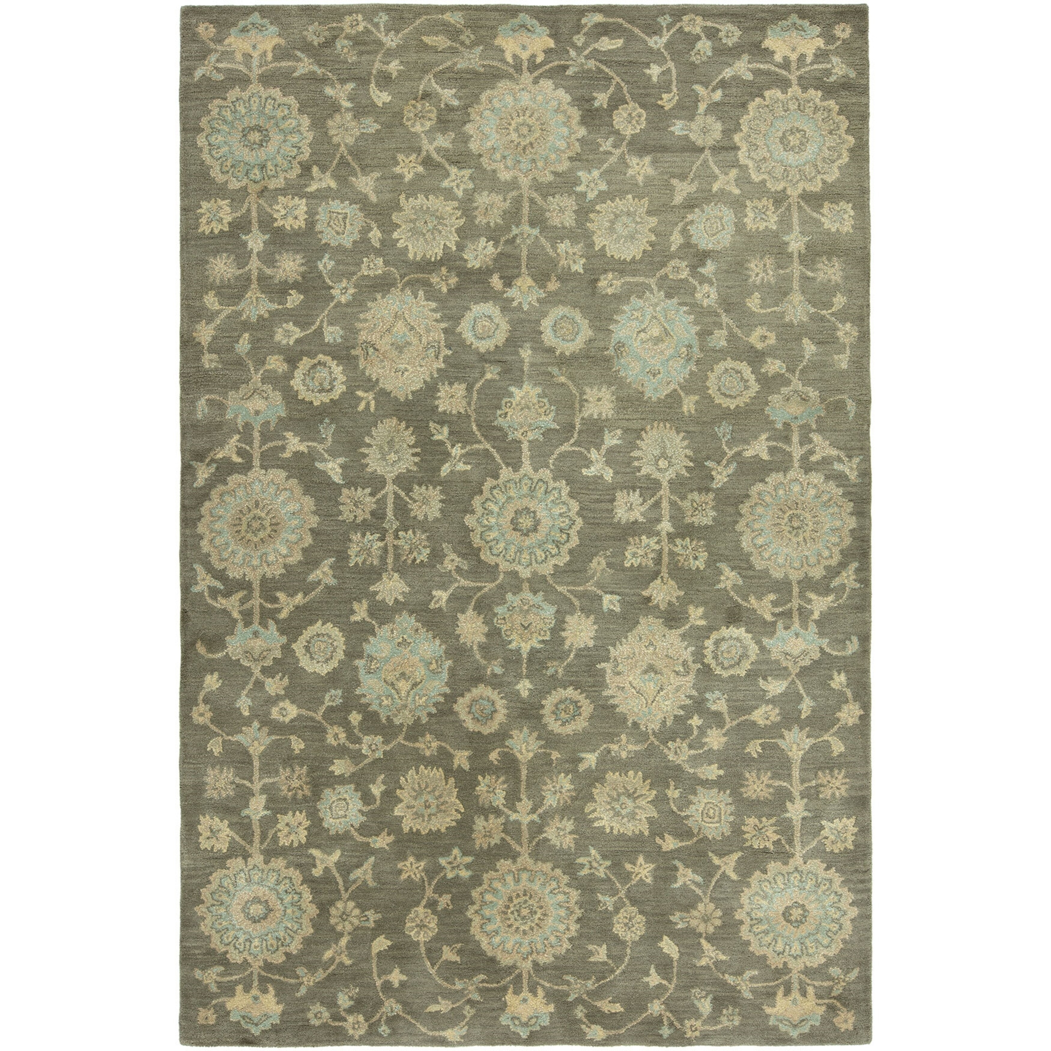 KALATY Seville Brown Wool/Viscose Hand-tufted Area Rug
