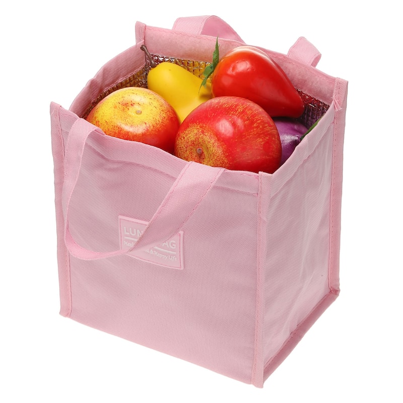 Insulated Lunch Bags, 2Pcs 10"x6"x13" 8"x5"x9" Portable Containers Bag