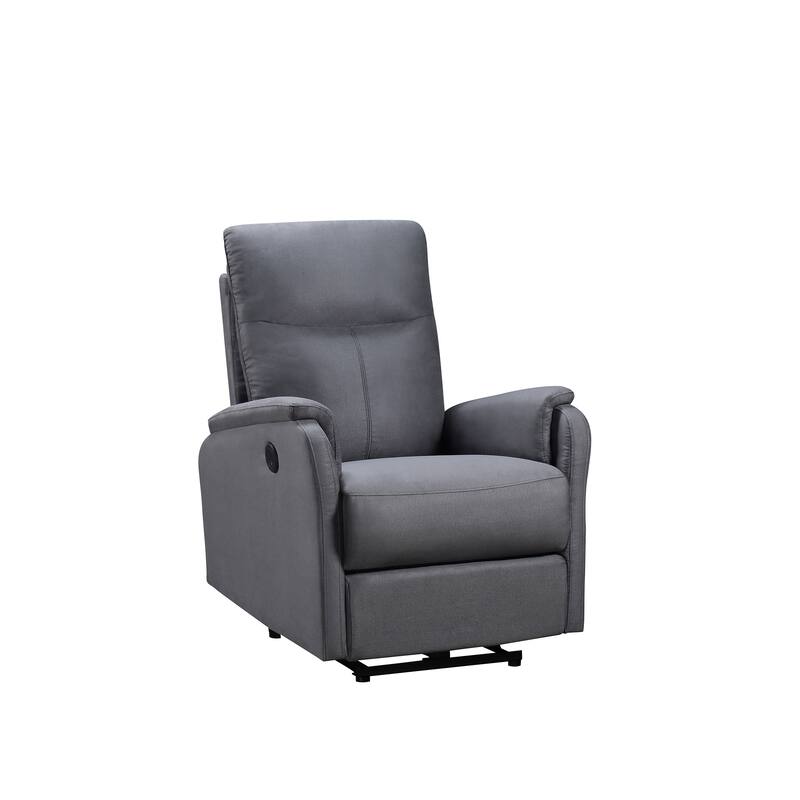 Recliner Chair with Power Recline, USB Port, Lumbar Support, and Anti-Pilling Fabric - Ideal for Small Spaces