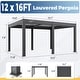 preview thumbnail 165 of 194, EROMMY Outdoor Louvered Pergola with Adjustable Aluminum Roof – Rainproof Gazebo for Patio & Garden