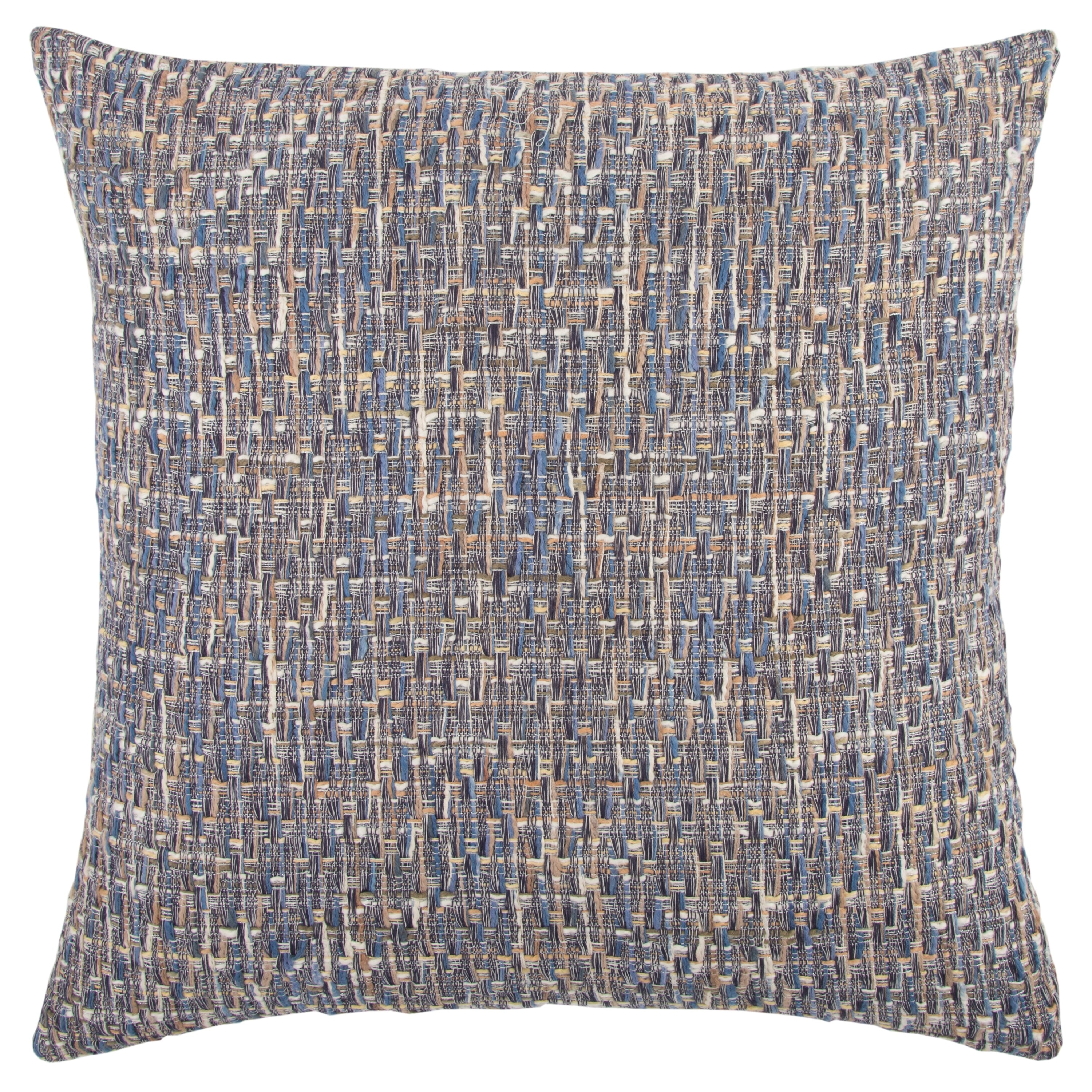 Rizzy Home Transitional Navy Poly Filled Pillow - 22"x22"