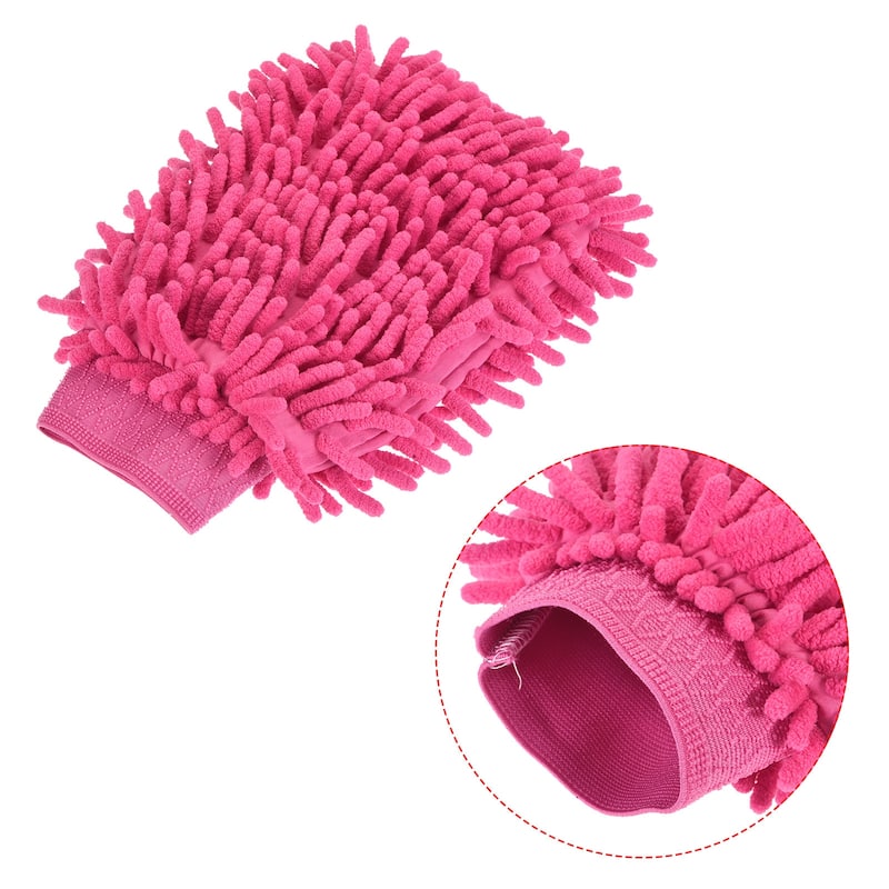 Microfiber Soft Chenille Wash Mitten Dusting Gloves for House Cleaning