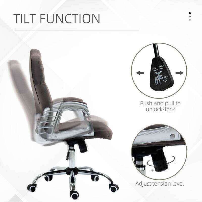 Home Office Chair Velvet Computer Chair Button Tufted Desk Chair with Swivel Wheels, Adjustable Height and Tilt, for Office