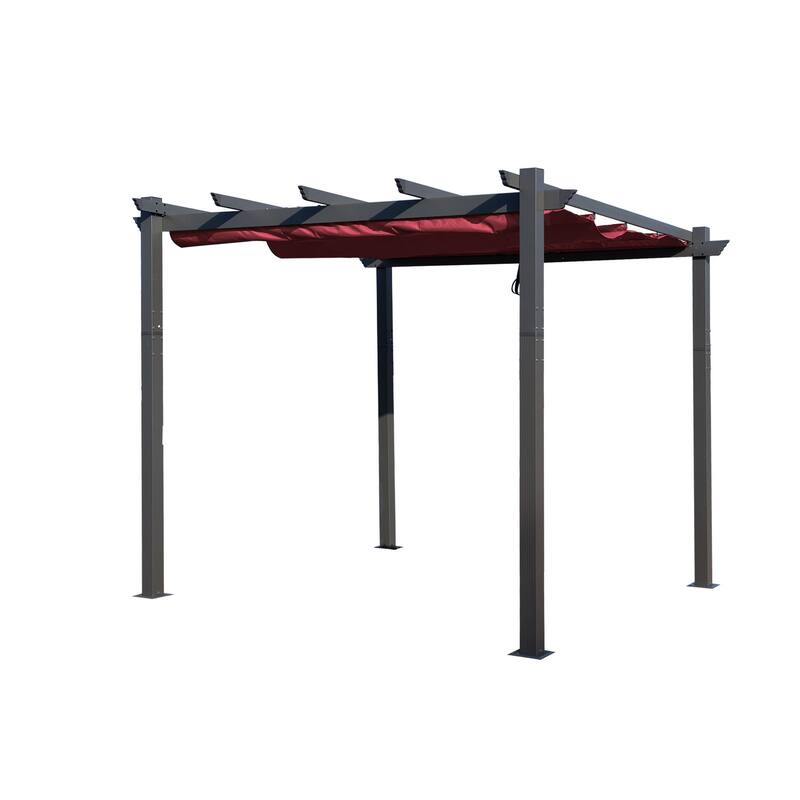 Kozyard Atlantics Outdoor 10'x13' Extra Large BBQ Grill Pergola with Sun Shade Gazebo Canopy