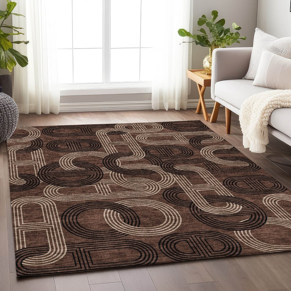Premium Washable Super Contemporary Deco Soft Mayfield Rug