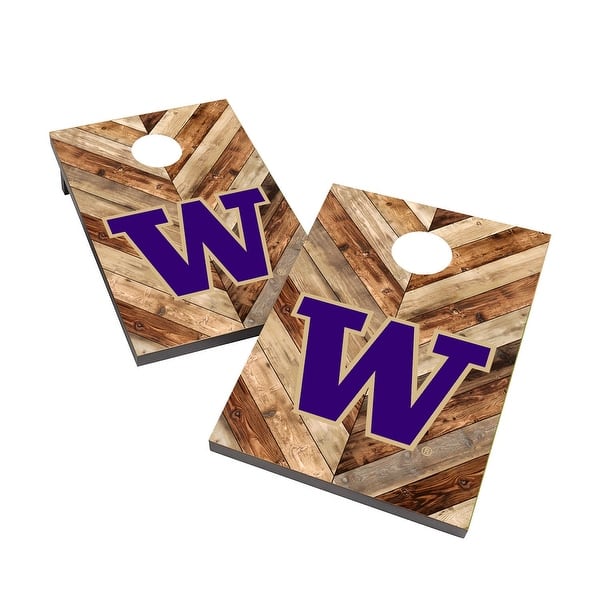 slide 2 of 6, Washington Huskies 2x4 Cornhole Boards Include Carrying Case