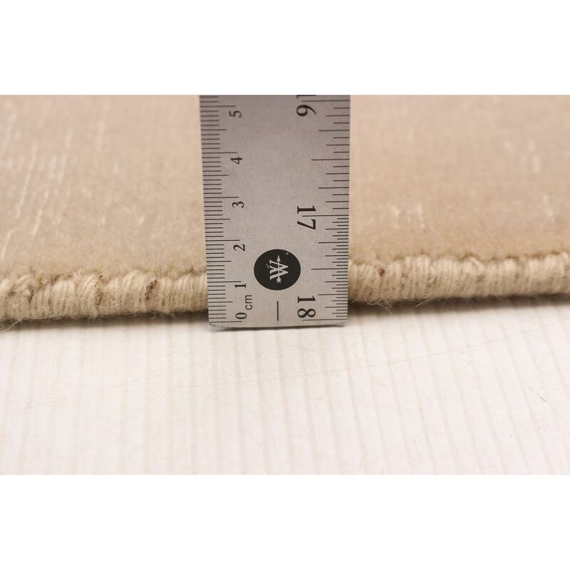 ECARPETGALLERY Hand Loomed Kashkuli Gabbeh Light Khaki Wool Rug - 5'5 x 7'6