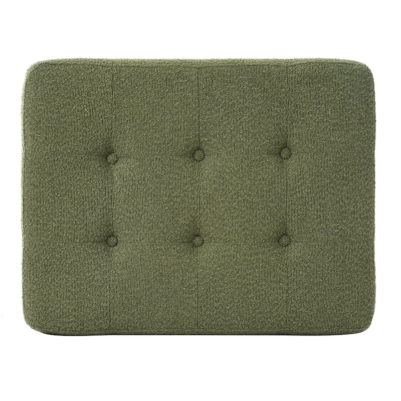 Christopher Knight Home- Modern Mid-Century Upholstered Tufted Ottoman with Solid Wood Legs & Versatile Use