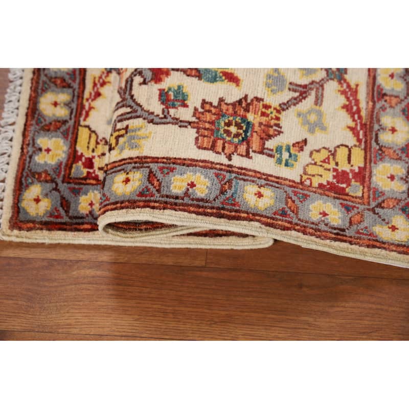 Floral Kazak Oriental Foyer Rug Hand-Knotted Wool Carpet - 2'0" x 3'0"
