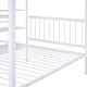 preview thumbnail 8 of 11, Full Over Twin Metal Bunk Bed with Built-in Desk, Shelves and Ladder,No Box Spring Required,Maximized Space,White