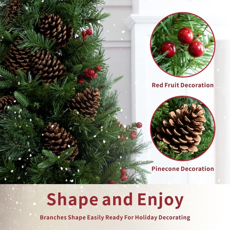 4FT Realistic-looking Compact Artificial Christmas Tree for Small Spaces