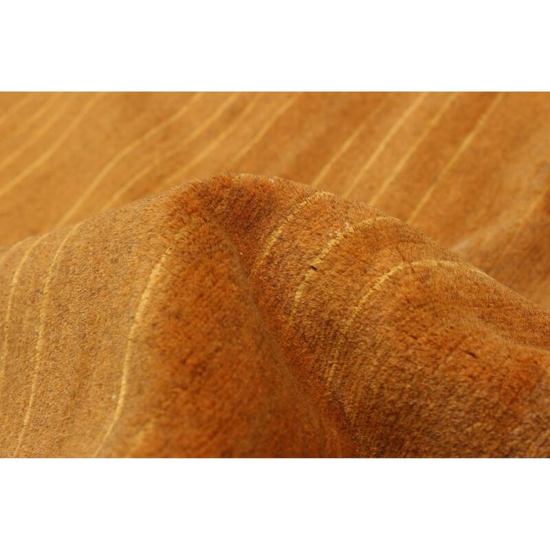 ECARPETGALLERY Hand-knotted Opulence Light Orange Wool Rug - 9'10 x 9'10