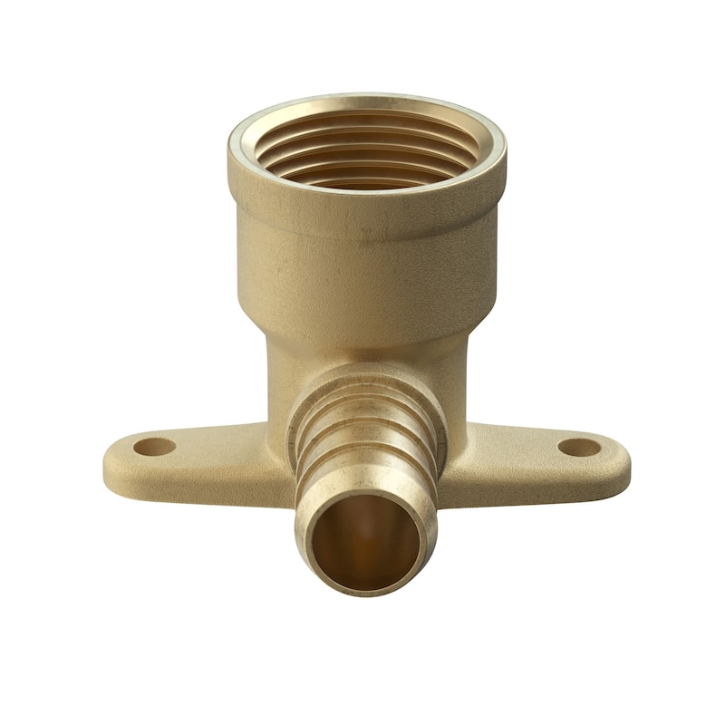 Jones Stephens C76080LF 1/2" FIP Metal PEX 90° Drop Ear Elbow