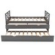 preview thumbnail 5 of 37, Twin Size Wooden Daybed with 2 Drawers and Trundle for Kids Teens