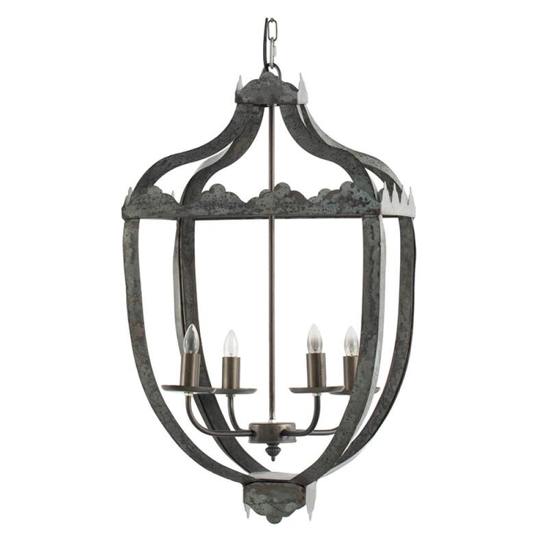 Hardwire 15.7in 4-Light Metal Chandelier Light with Adjustable Chain