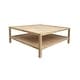 preview thumbnail 3 of 4, Rohan 42-Inch Square Mango Hardwood Coffee Table with Shelf