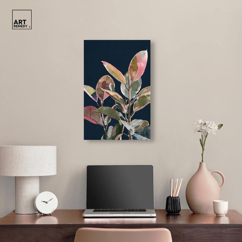 Fuchsia Frond II Canvas by Art Remedy, Gallery Wrapped