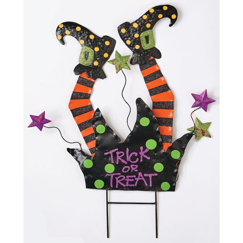 28" Metal Crashing Witch Stake