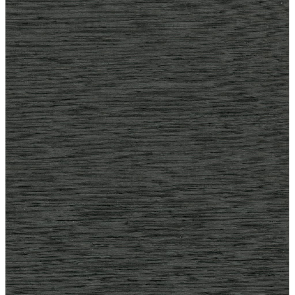 A-Street Prints Kira Charcoal Hemp Grasscloth Wallpaper