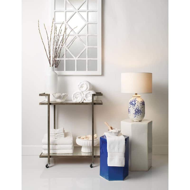Alden Décor Aria Wood Mirror - White