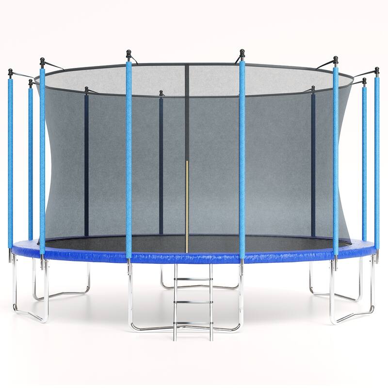 16FT Trampoline, Recreational Trampolines with Enclosure Net and Ladder